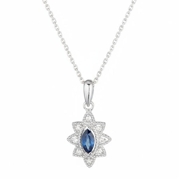 Pendentif "Solona" D 0,044/8  Saphir 0,21/2