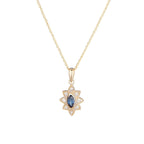 Pendentif "Solona" D 0,044/8 Saphir 0,21/2 - Or Jaune 375/1000