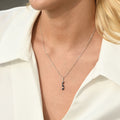 Pendentif "Parmalys " D 0,043/10 Saphir 0,63/3 - Or Blanc 375/1000