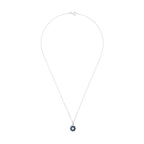 Pendentif "Medana" D 0,036/8 Saphir 0,8/8 - Or Blanc 375/1000