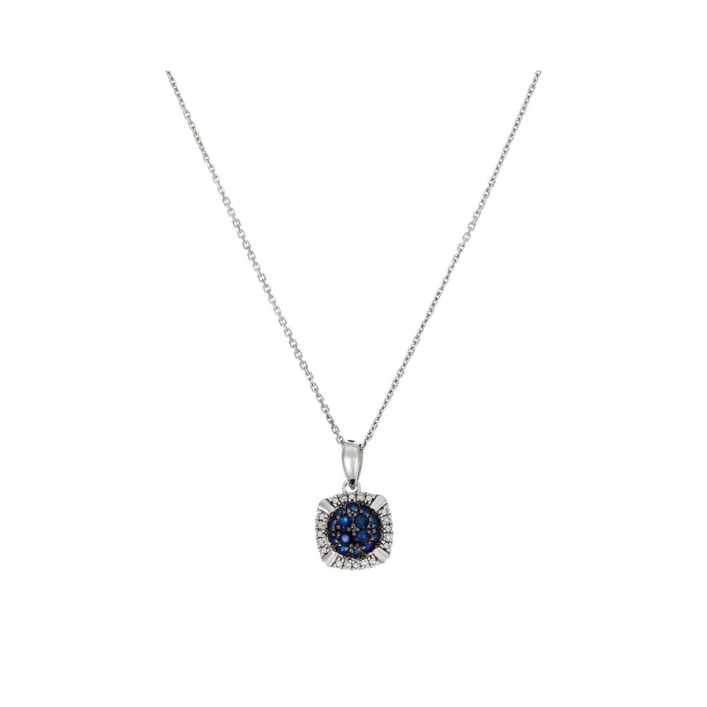 Pendentif "Manado" D 0,036/8 Saphir 0,532/14 - Or Blanc 375/1000