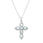 Pendentif "Beka" D 0,391/62 Blue Topaze 1,215/6 - Or Blanc 375/1000
