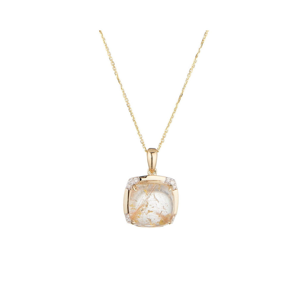 Pendentif "Tolanaro" D 0,082/12 Rutile 7,94/1 - Or Jaune 375/1000