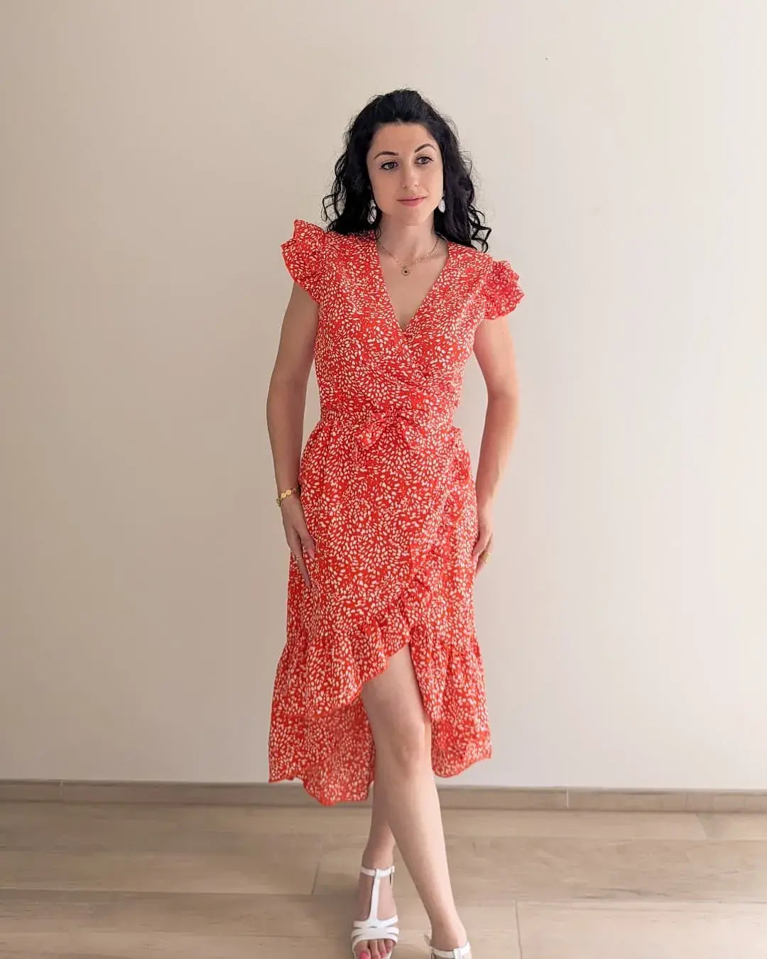 Robe Mi-Longue Fleurie - Camille