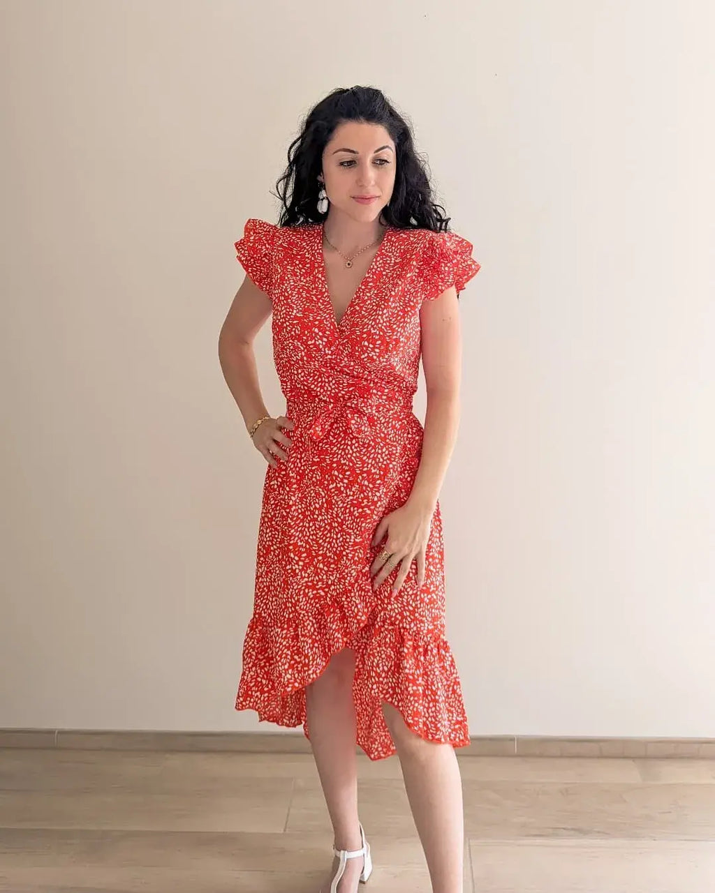 Robe Mi-Longue Fleurie - Camille