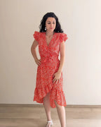 Robe Mi-Longue Fleurie - Camille