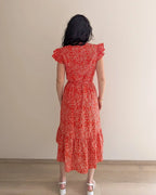 Robe Mi-Longue Fleurie - Camille