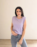 T-Shirt Épaulettes - Lilas