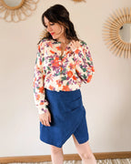 Jupe En Jean Bleu Denim - Heather