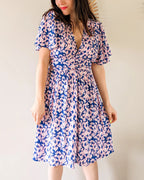 Robe Courte À Fleurs - Ambre