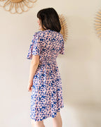 Robe Courte À Fleurs - Ambre