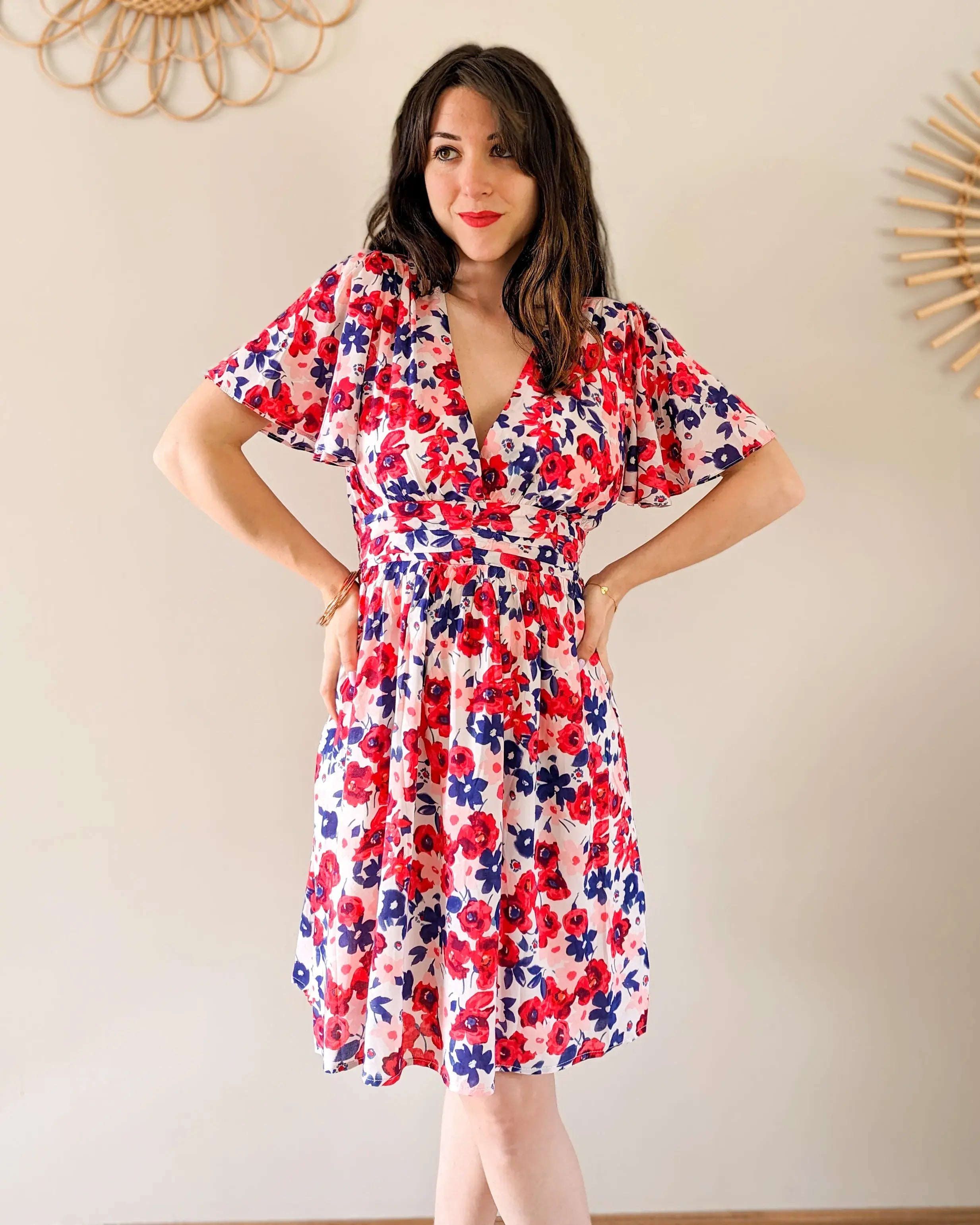 Robe Courte À Fleurs - Camilia