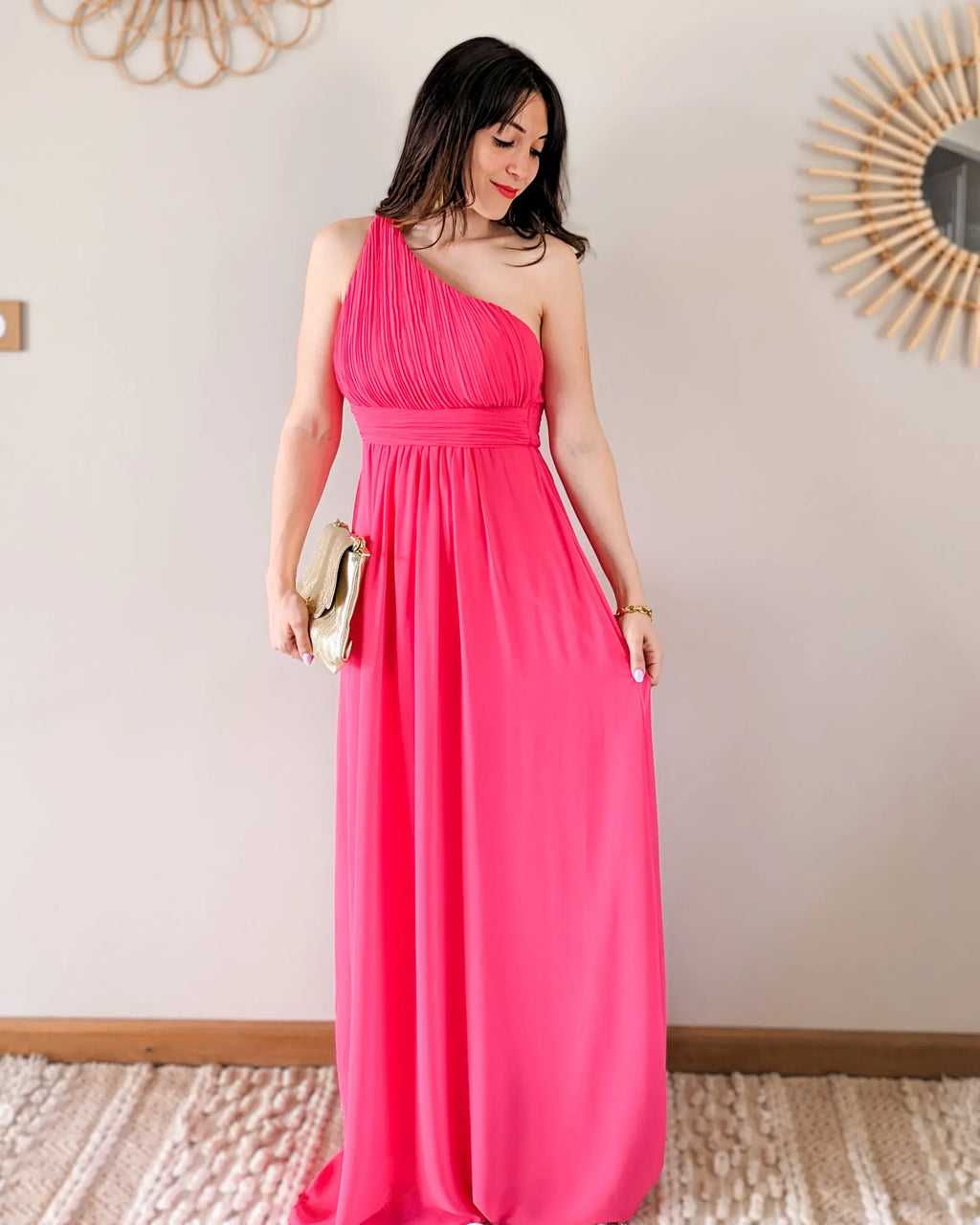 Robe Longue Fuchsia - Romane