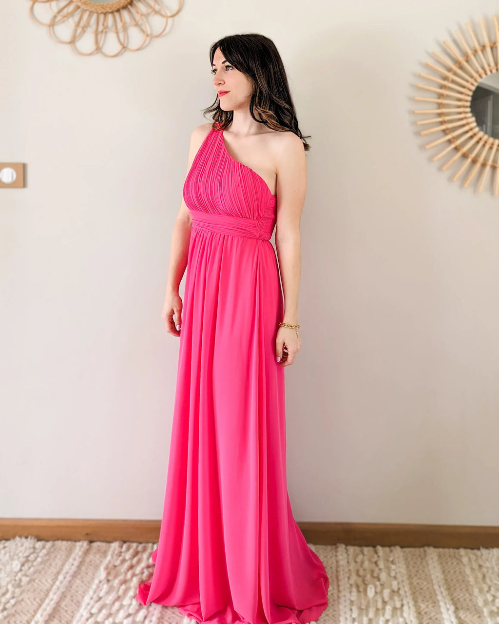 Robe Longue Fuchsia - Romane