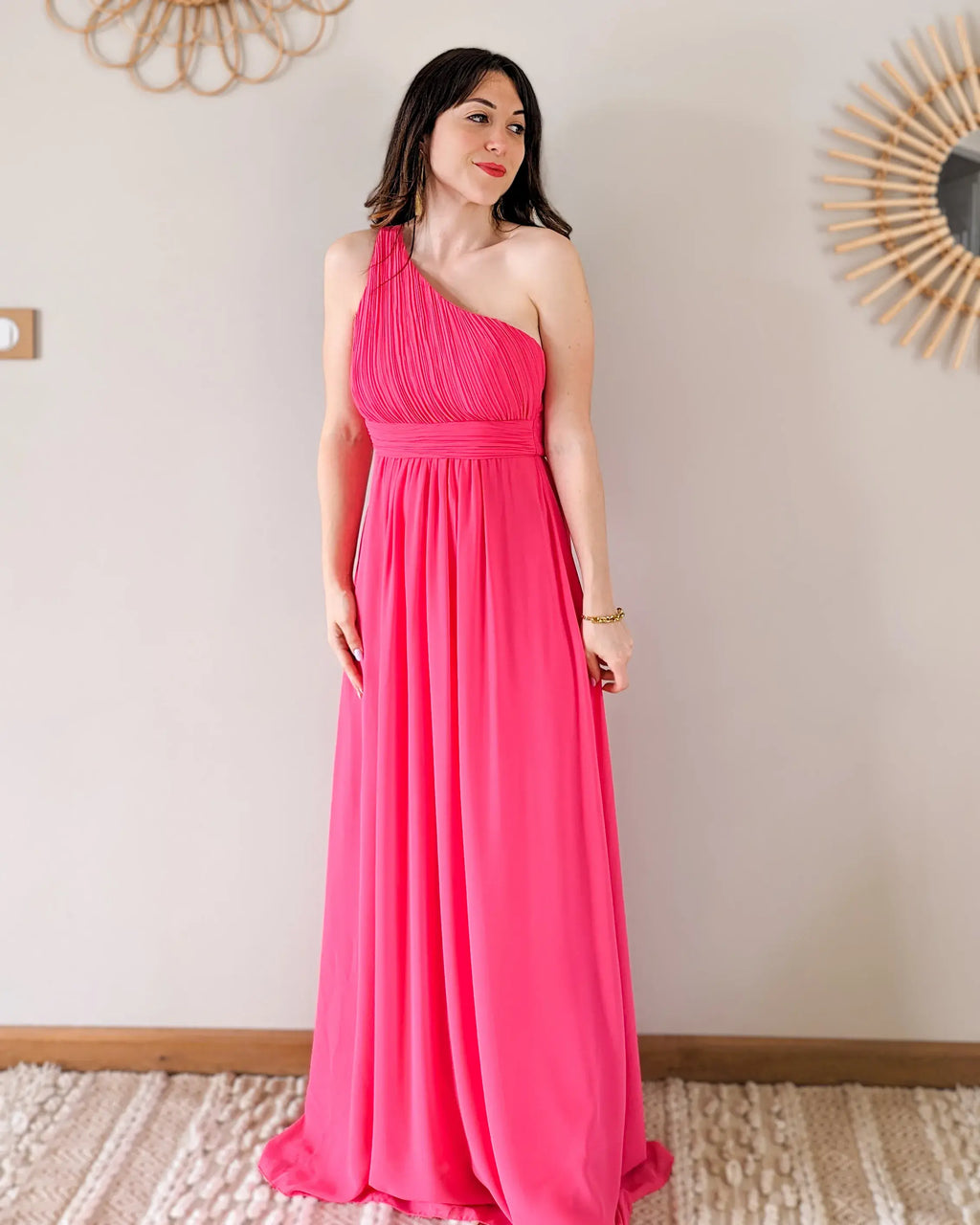 Robe Longue Fuchsia - Romane