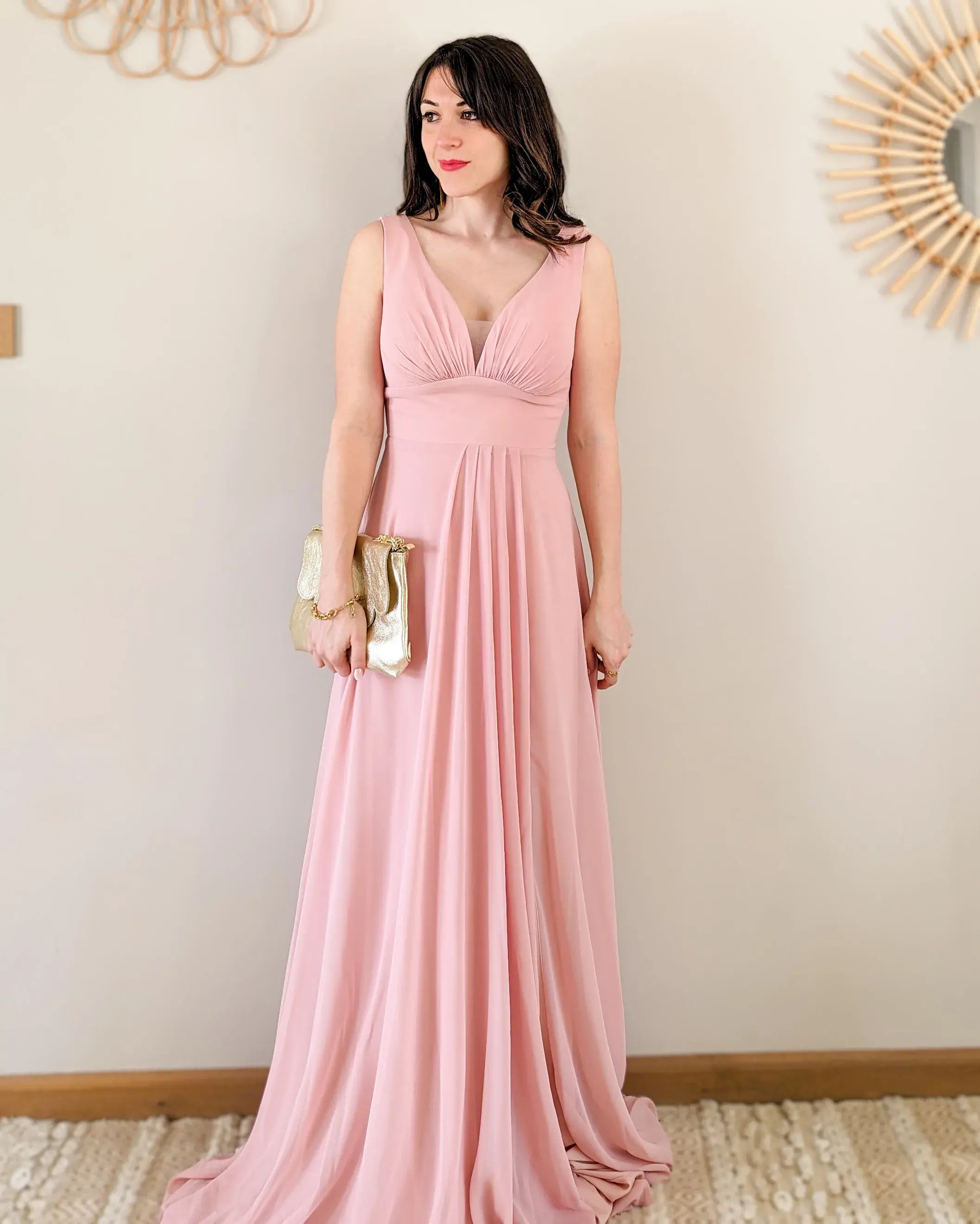 Robe Longue Rose - Valentina