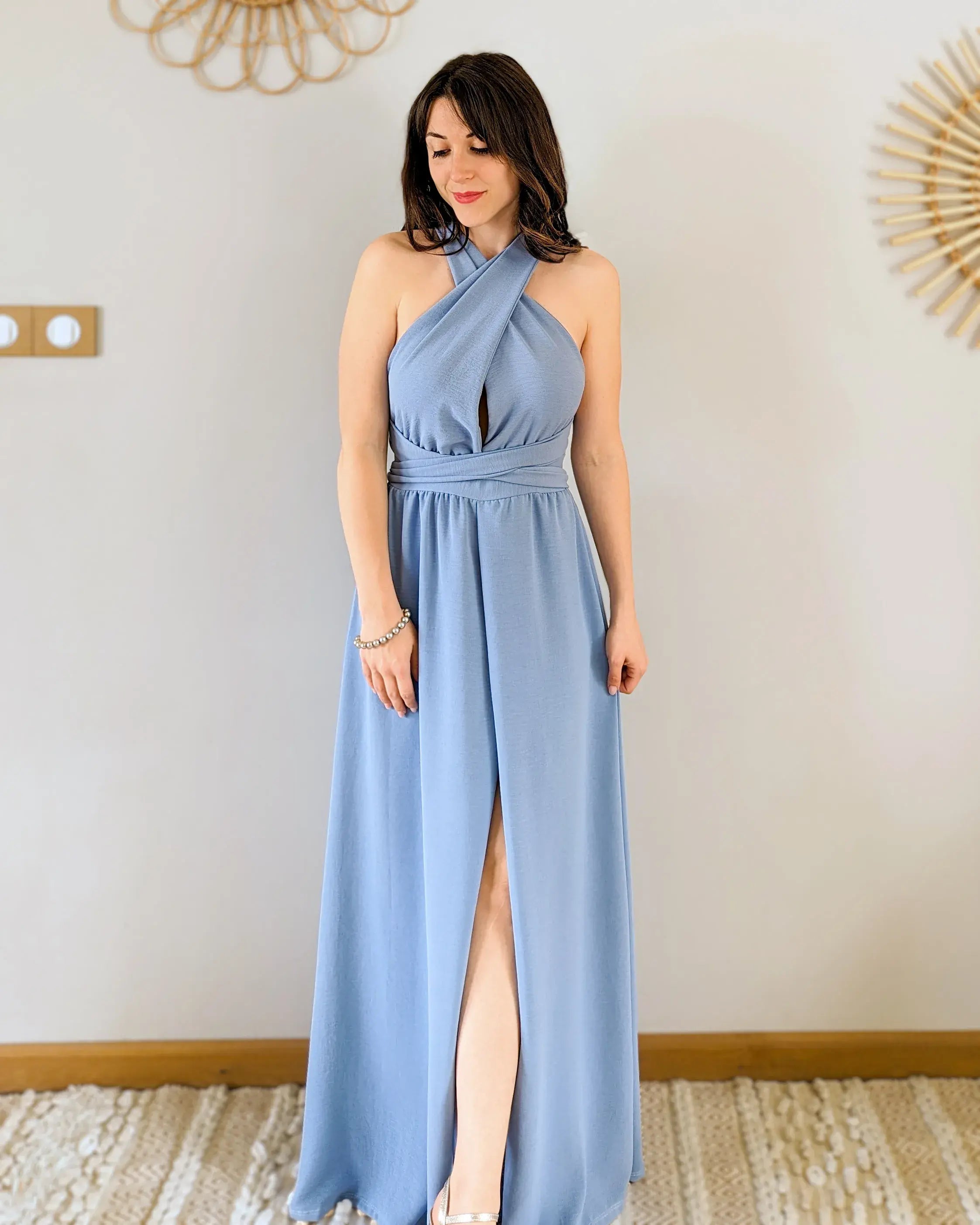 Robe Longue Bleu - Infinity Multi Positions