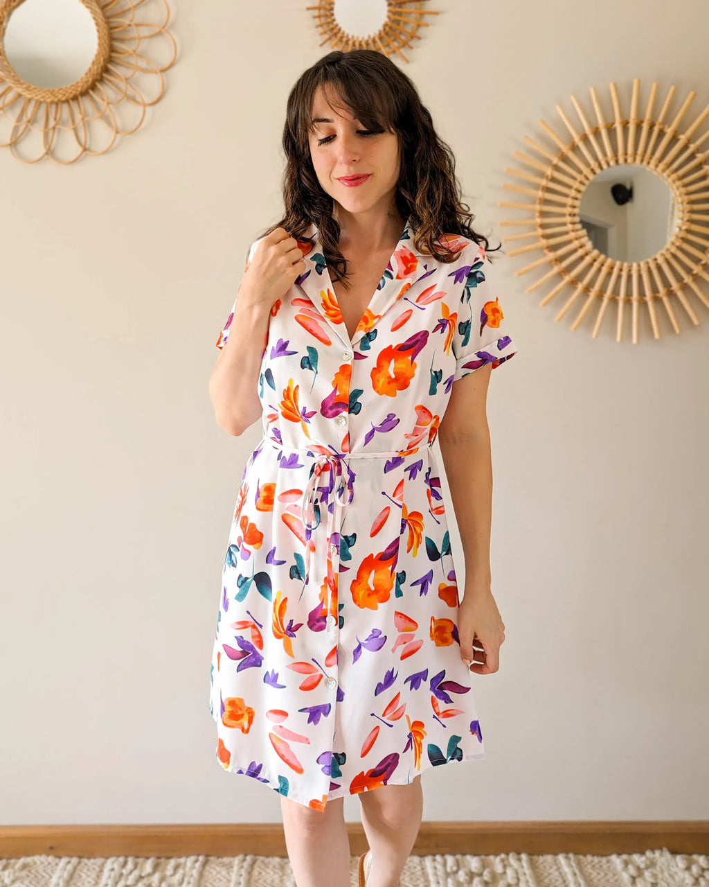 Robe Chemise Fleurie - Claudia
