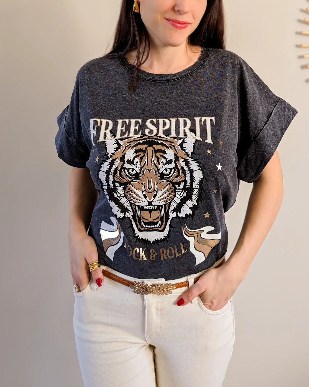 T-Shirt Gris - Free Spirit
