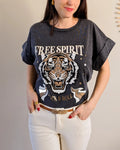 T-Shirt Gris - Free Spirit
