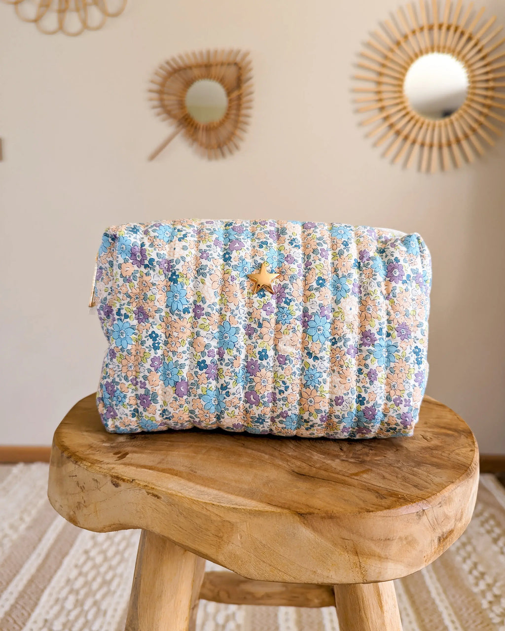 Trousse En Coton Matelassé Violette - Atelier Paname