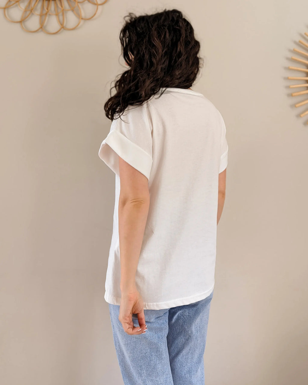T-Shirt Blanc - Champagne