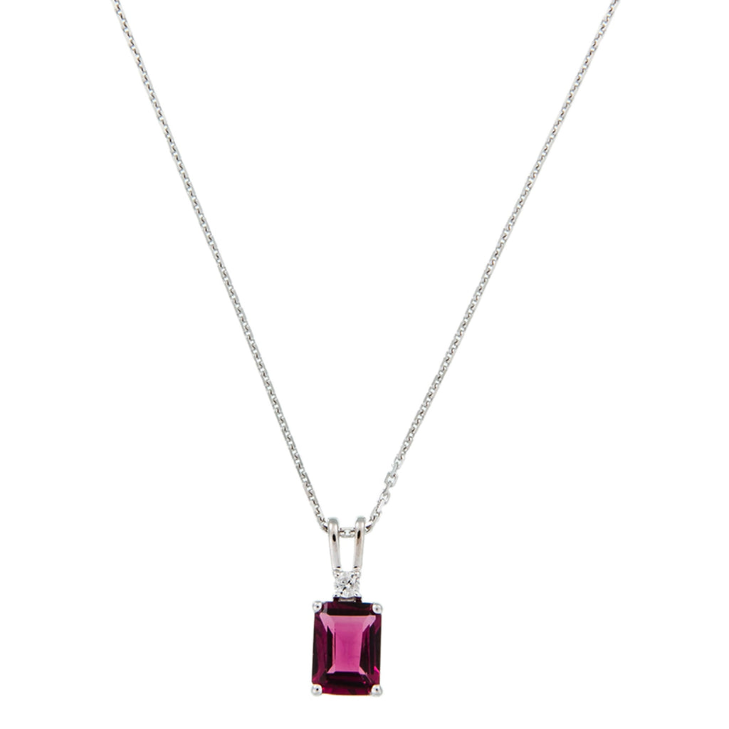 Pendentif " Carré De Rhodolite" D0,03/1 Rh1,25/1