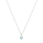 Pendentif "Blue Light" Diamant 0,01/2 Topaze 0,95/1 - Or Blanc