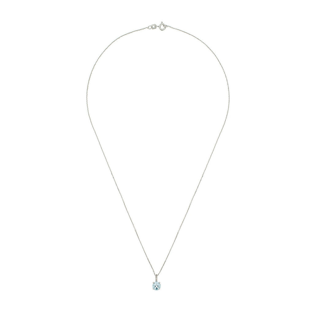 Pendentif "Blue Light" D0,01/2 Topaze 0,95/1 - Or Blanc 375/1000