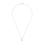 Pendentif "Blue Light" Diamant 0,01/2 Topaze 0,95/1 - Or Blanc