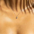 Pendentif "Blue Light" Diamant 0,01/2 Topaze 0,95/1 - Or Blanc
