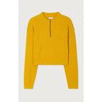 Sweat ML Col Zippe - Moutarde - Femme