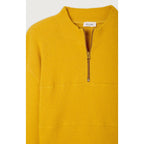 Sweat ML Col Zippe - Moutarde - Femme