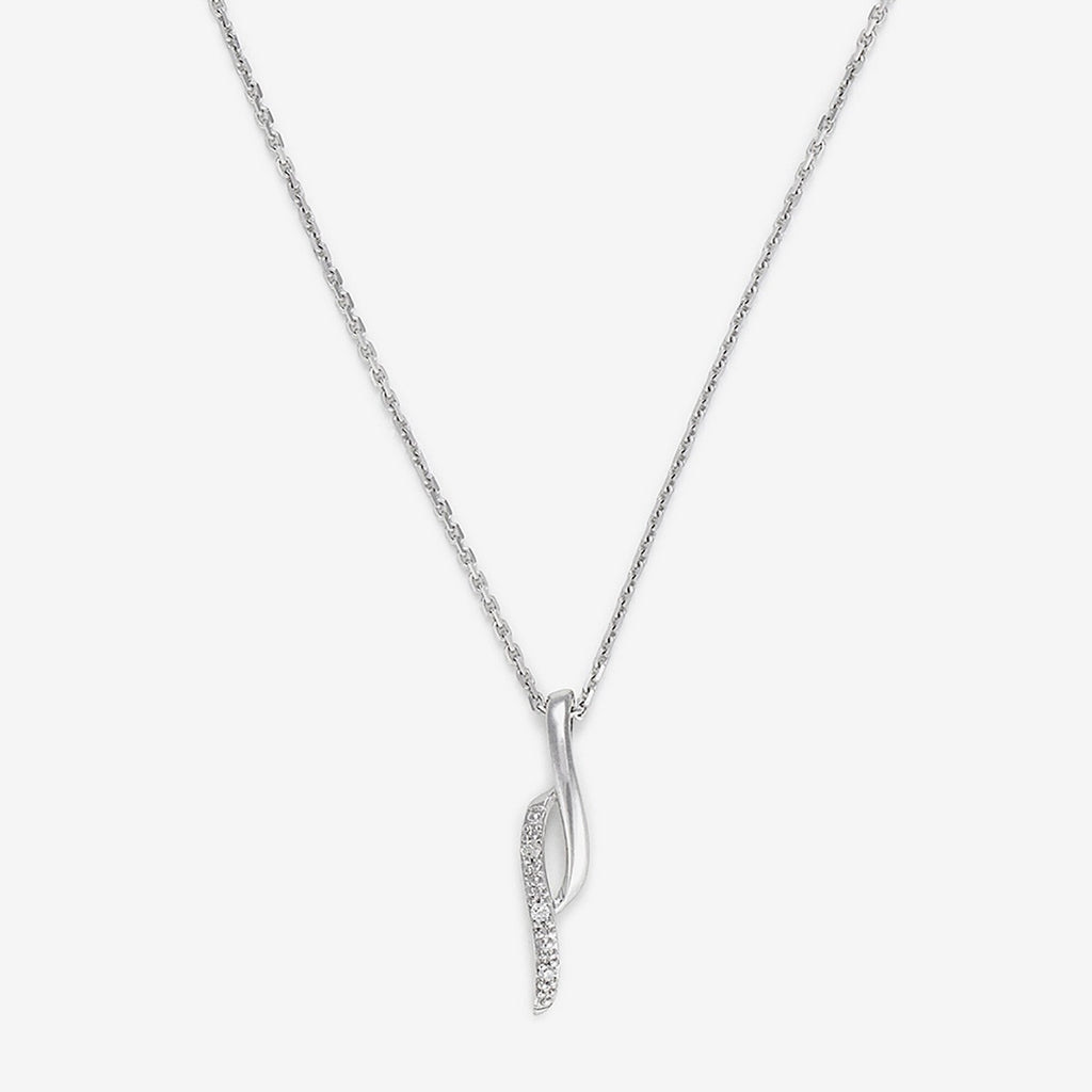 Pendentif "Life" Diamants 0,02Ct/3 - Or Blanc