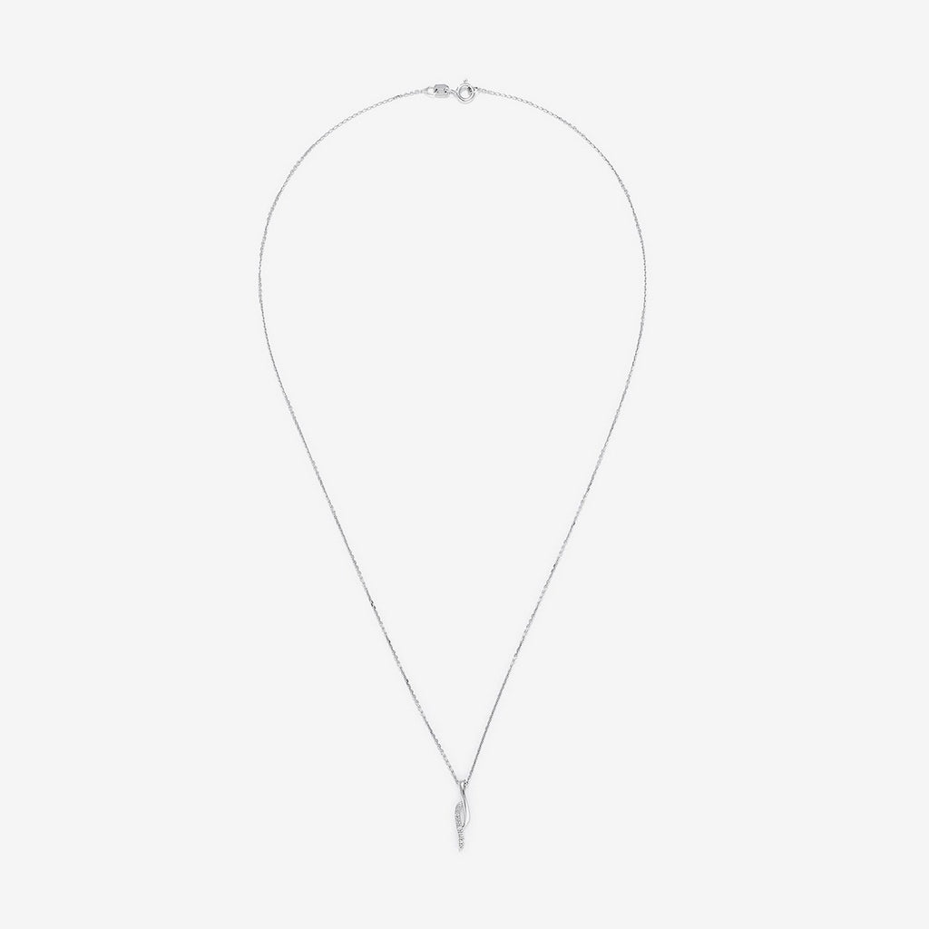 Pendentif "Life" Diamants 0,02Ct/3 - Or Blanc