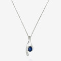 Pendentif "Lana" Diamants 0,02Ct/5 + Saphir 0,57Ct/1