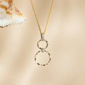 Pendentif "Gold Circles" Diamants 0,02/6