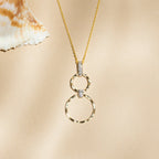 Pendentif "Gold Circles" Diamants 0,02/6