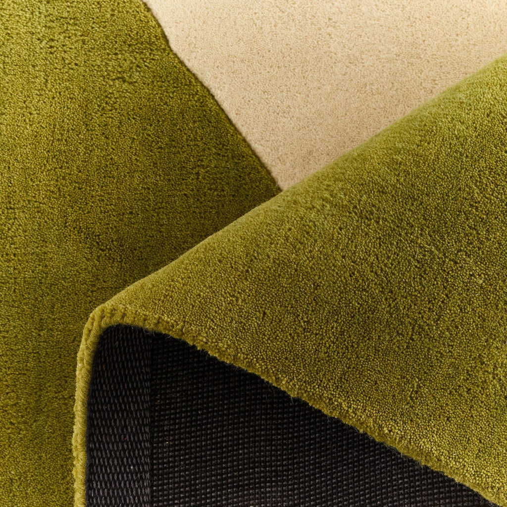 Nuage sucré – Tapis en laine multicolore vert et rose Nuage sucré