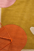 Nuage sucré – Tapis en laine coloré aux motifs géométriques Nuage sucré