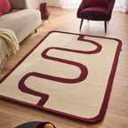 Rouge d'orage – Tapis en laine - Bordeaux Rouge d'orage