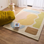 Rayon tendre – Tapis en laine multicolore doux Rayon tendre