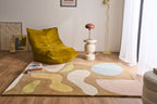 Rayon tendre – Tapis en laine design aux couleurs pastel Rayon tendre