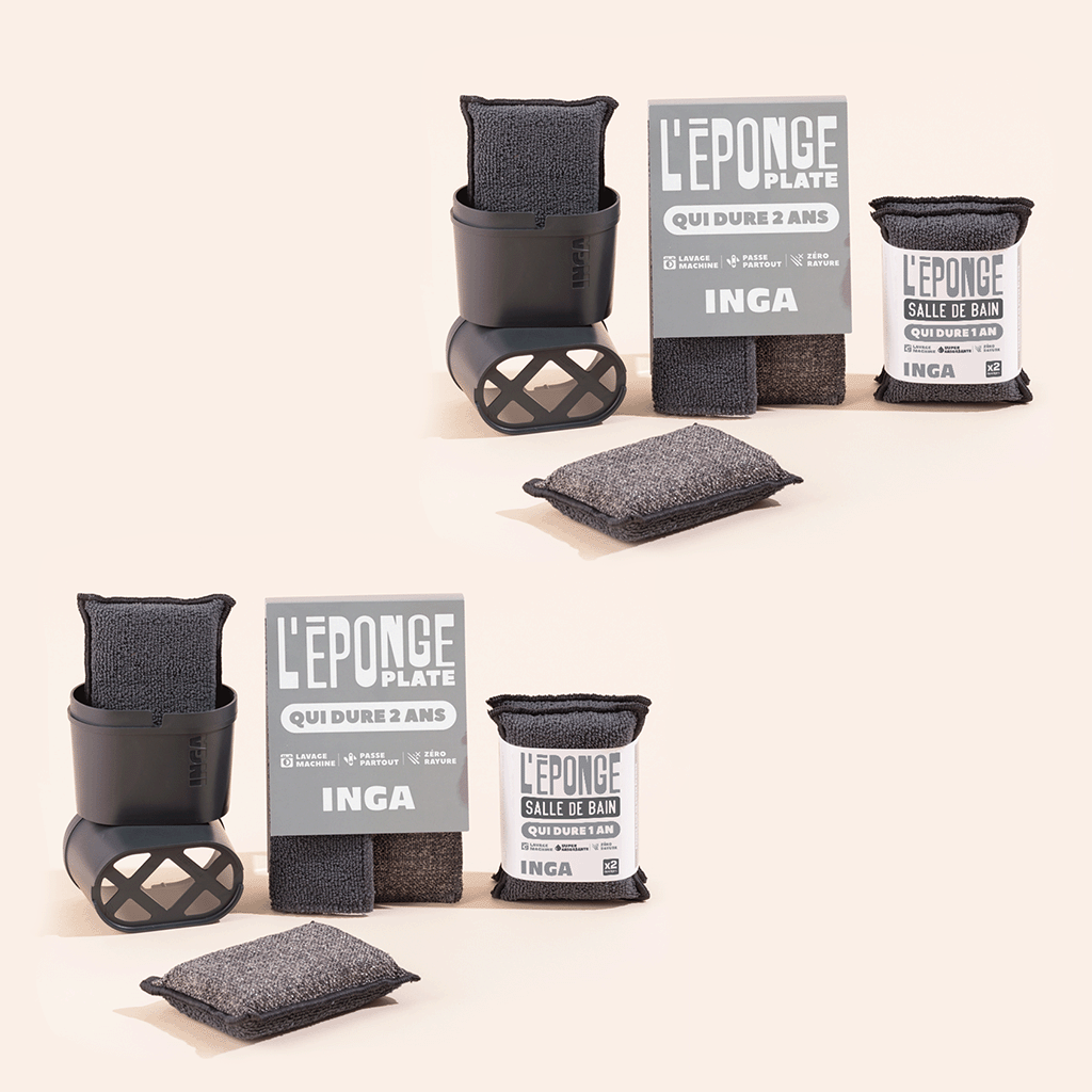Pack Éponges, Éponges Salle de Bain et Plates
