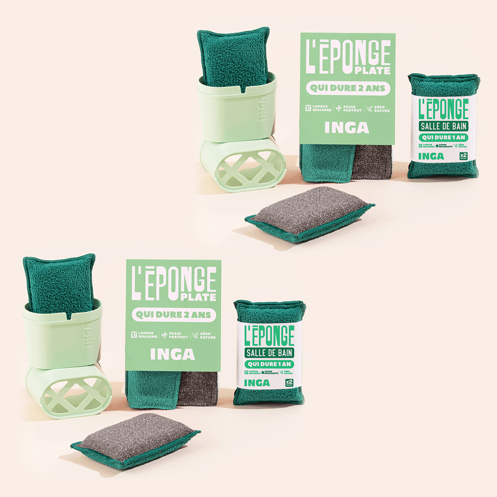 Pack Éponges, Éponges Salle de Bain et Plates