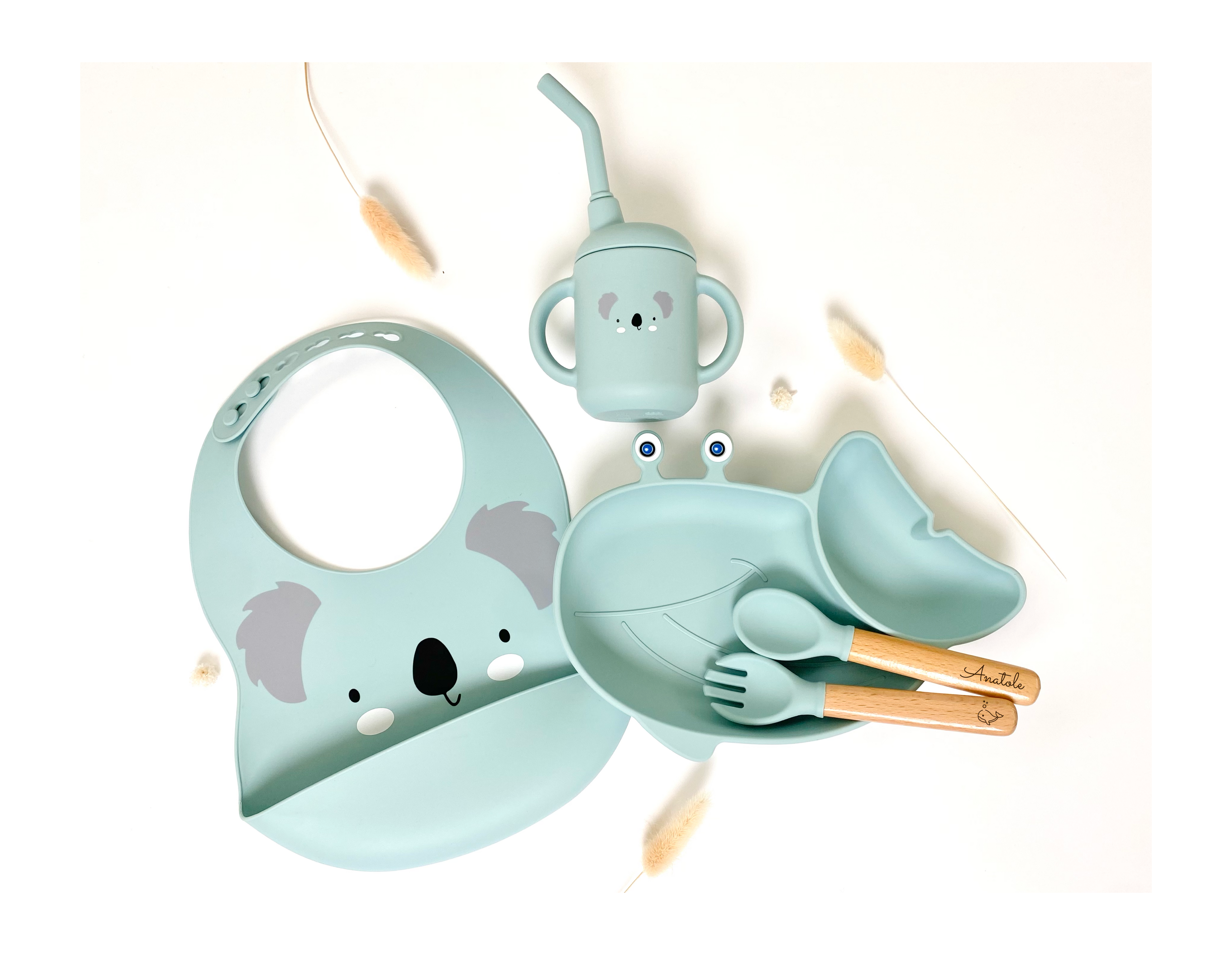 Mathéo Le Set Repas Rigolo - Baleine (Personnalisable)