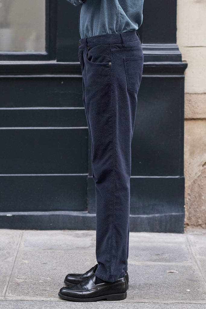 Pantalon Dean Velours - Wedgwood