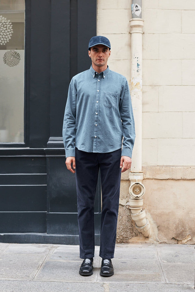 Pantalon Dean Velours - Wedgwood
