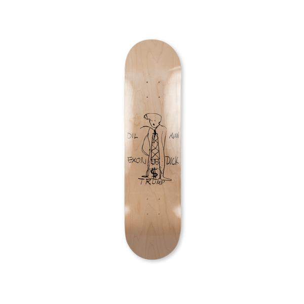 Paul McCarthy's Oil Man skateboard art by the skateroom