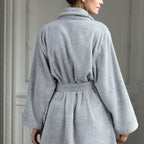Eponge Unie - Peignoir - Gris Clair